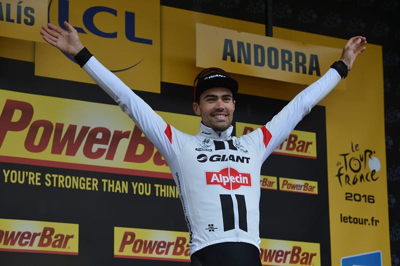 Tom Dumoulin na de winst in etappe 9 - Tour de France 2016