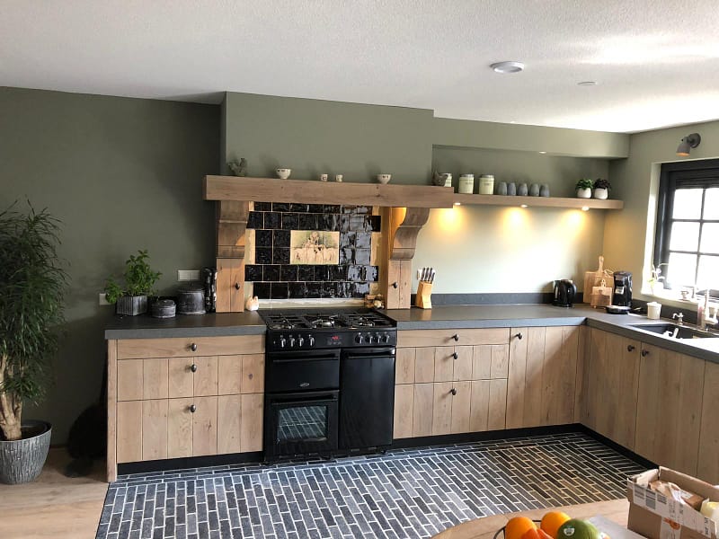 Landelijke-rustiek-eiken-gebrande-keuken-Almere-3