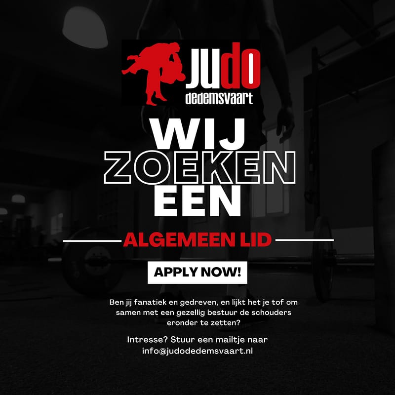 Vacature Algemeen Lid Judo Dedemsvaart