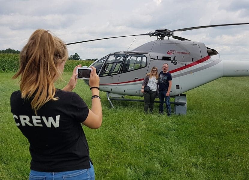 Een helikoptervlucht boven Nederland of Belgie maken