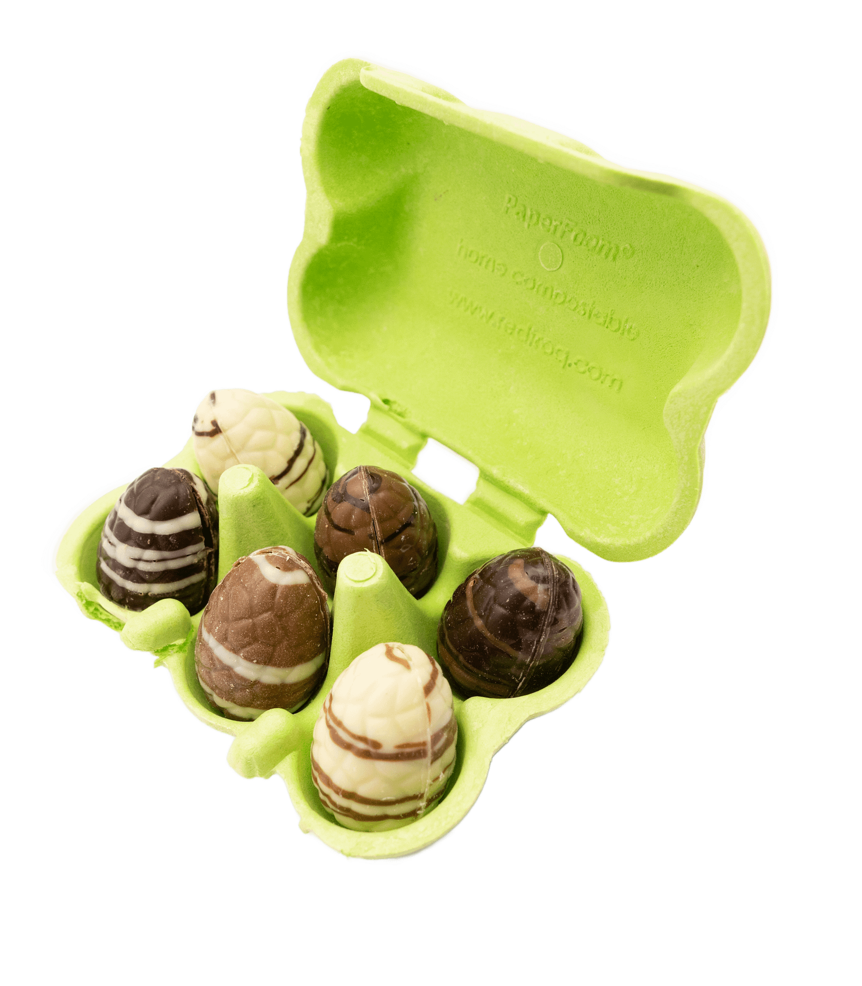 Kwarteldoosje met gevulde chocolade eitjes