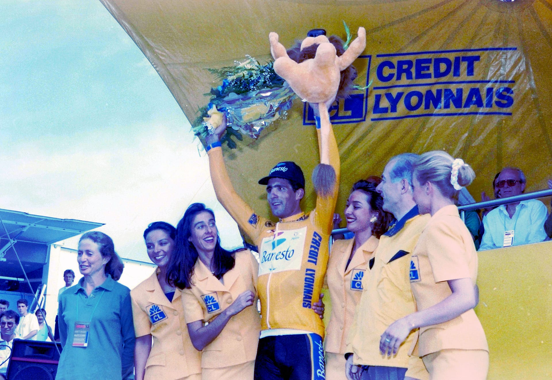 Miguel Indurain in the Yellow Jersey 1992 Sestriere